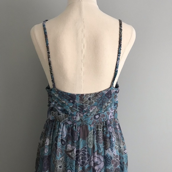 SABA Floral 100% Silk Strappy Midi Dress - Picture 8 of 13